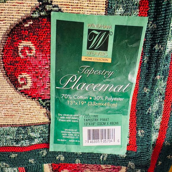 Yuletime Tapestry Holiday Needlepoint Holly Cardinal Christmas Tree Set of 4 NEW - Picture 4 of 4